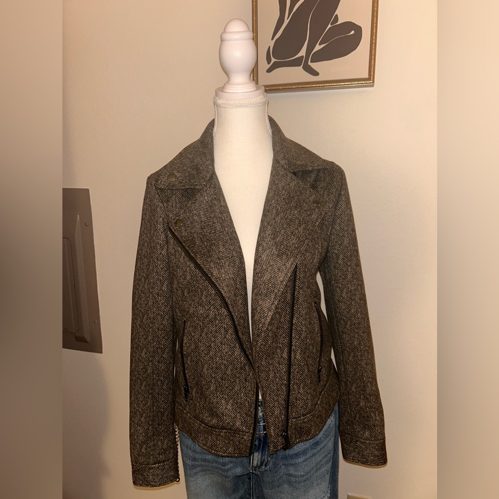 Women's Herringbone Bomber Jacket